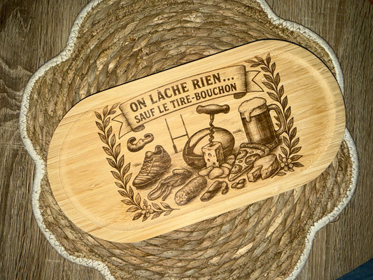 Planche apéro / planche à découper rugby gravée, idée cadeau papy, mamie, marraine, papa, mariage