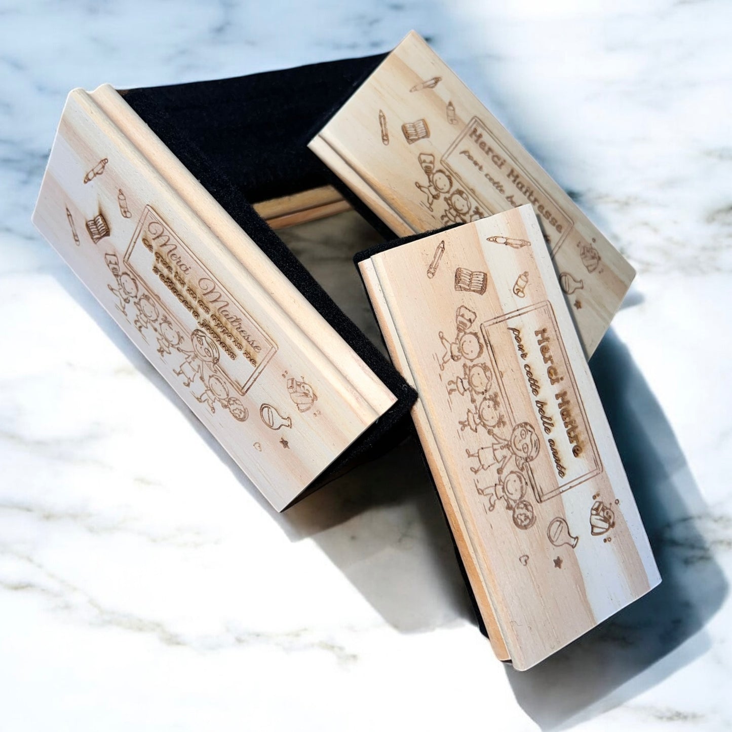 Effaceur tableau, Brosse à tableau personnalisée - Merci (Maîtresse, Maître, ATSEM)