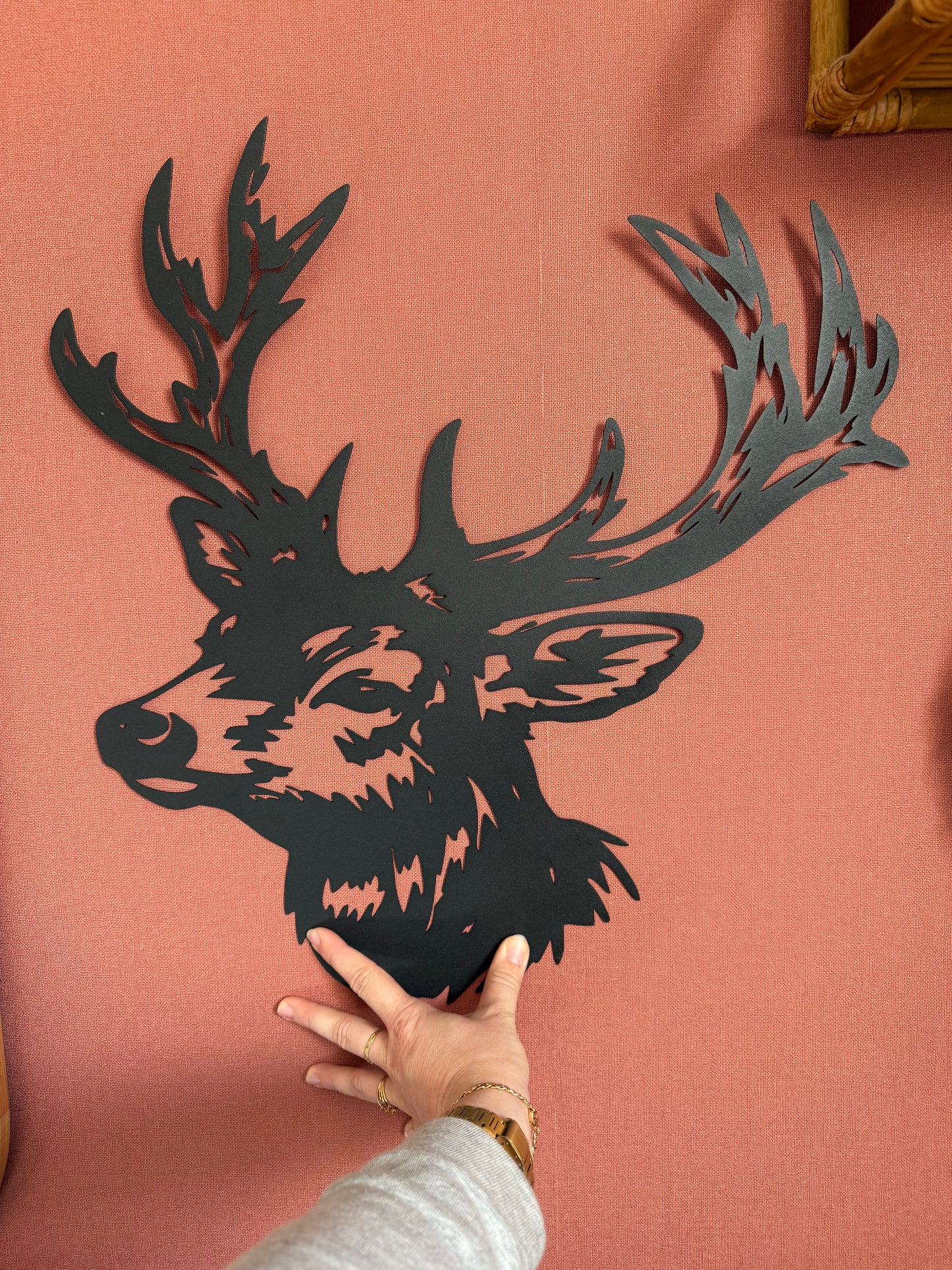 Support métal cerf