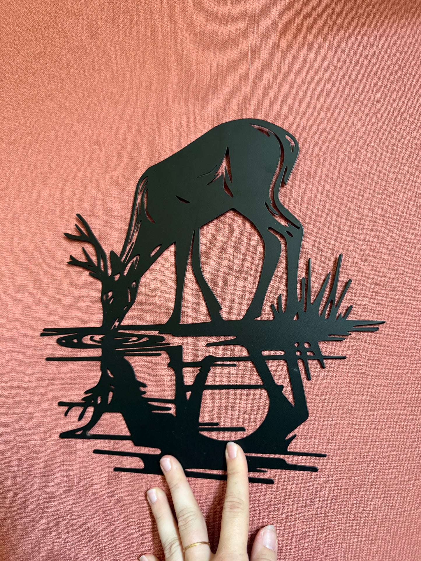 Support métal cerf