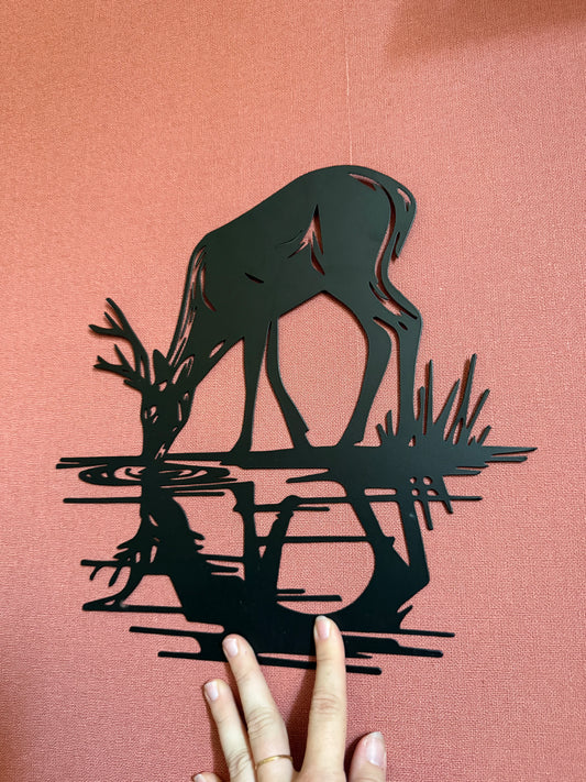 Support métal cerf