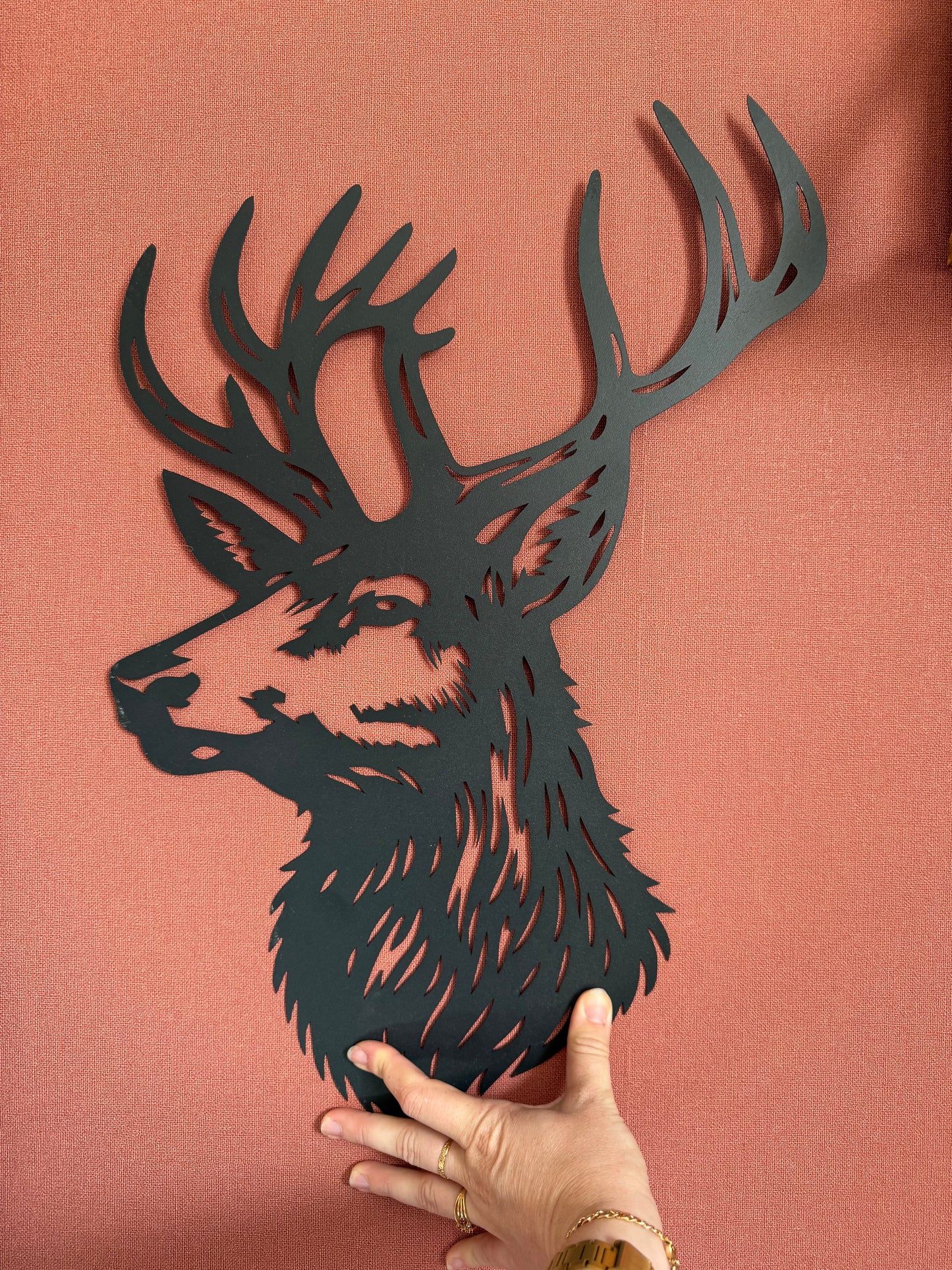 Support métal cerf
