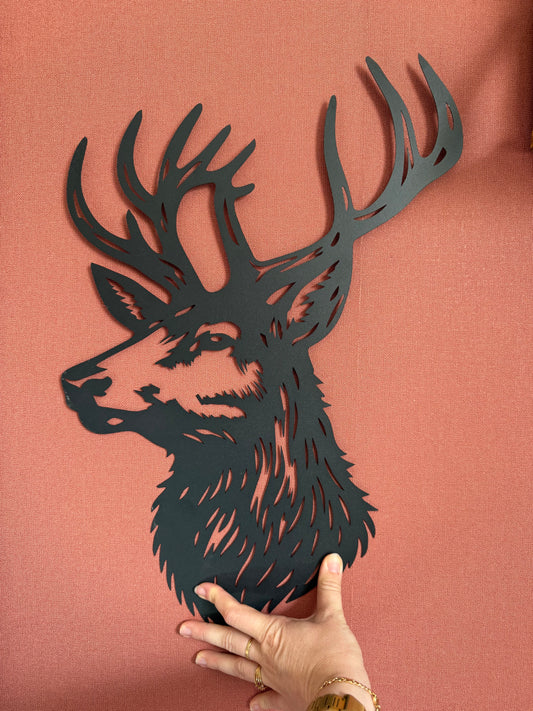 Support métal cerf