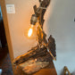 Lampe avec bois flotté