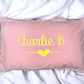 Coussin personnalisé rose