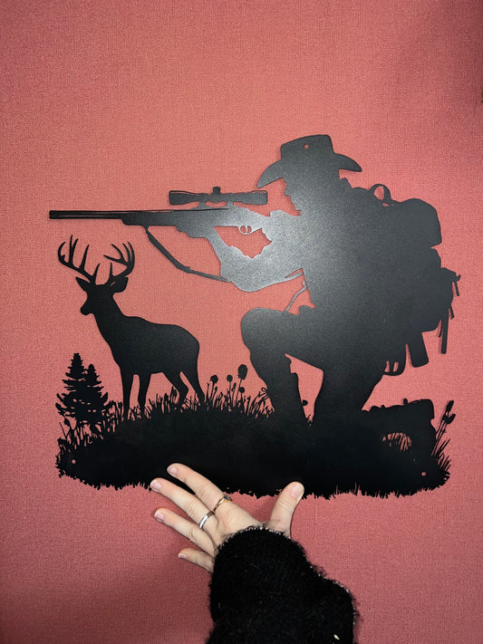 Support métal chasseur