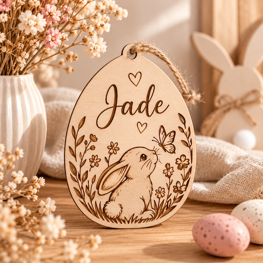 Œuf de Pâques en bois personnalisé