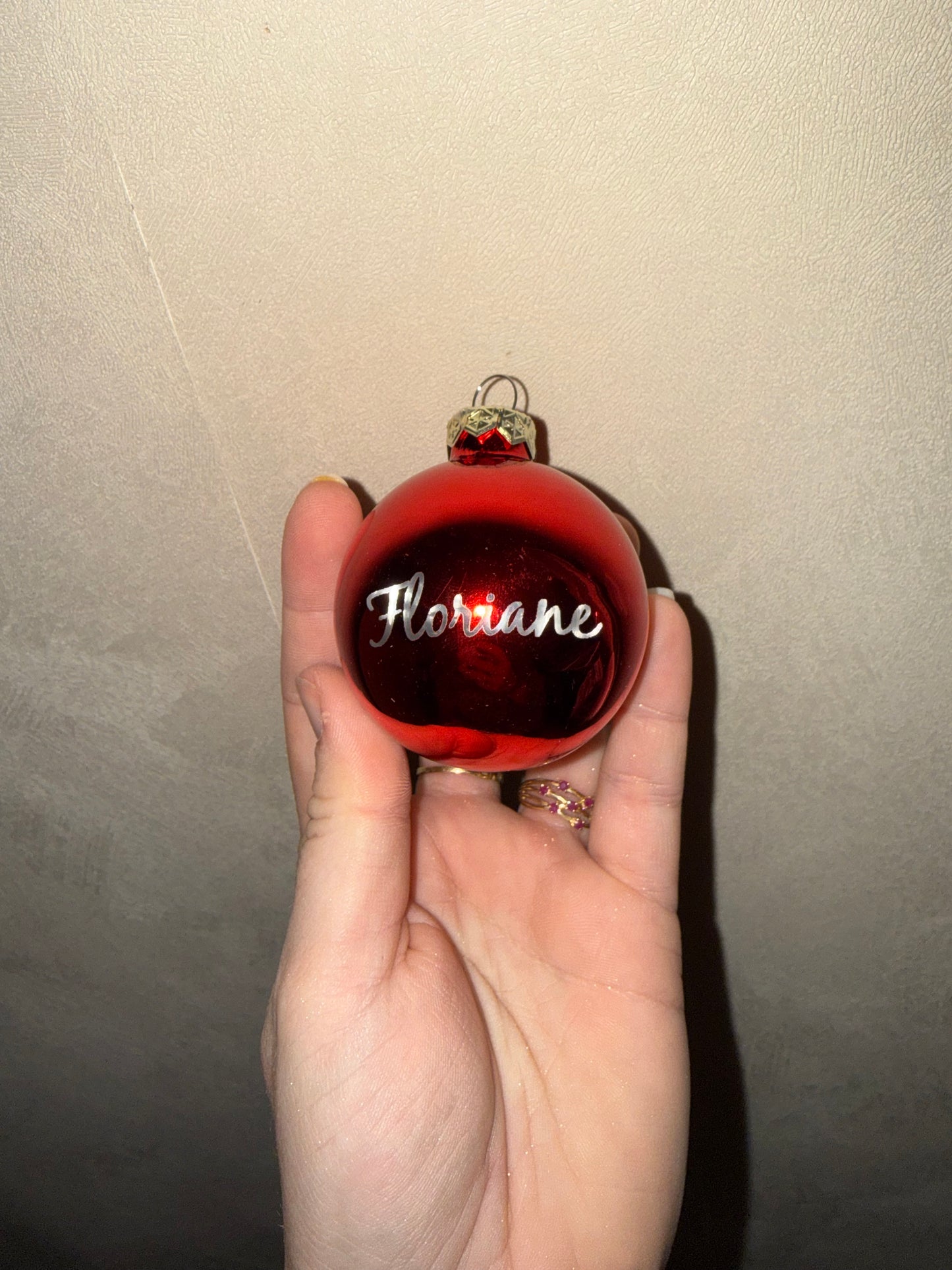 Boule de noël gravée