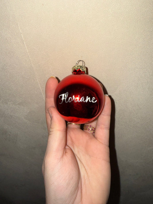 Boule de noël gravée