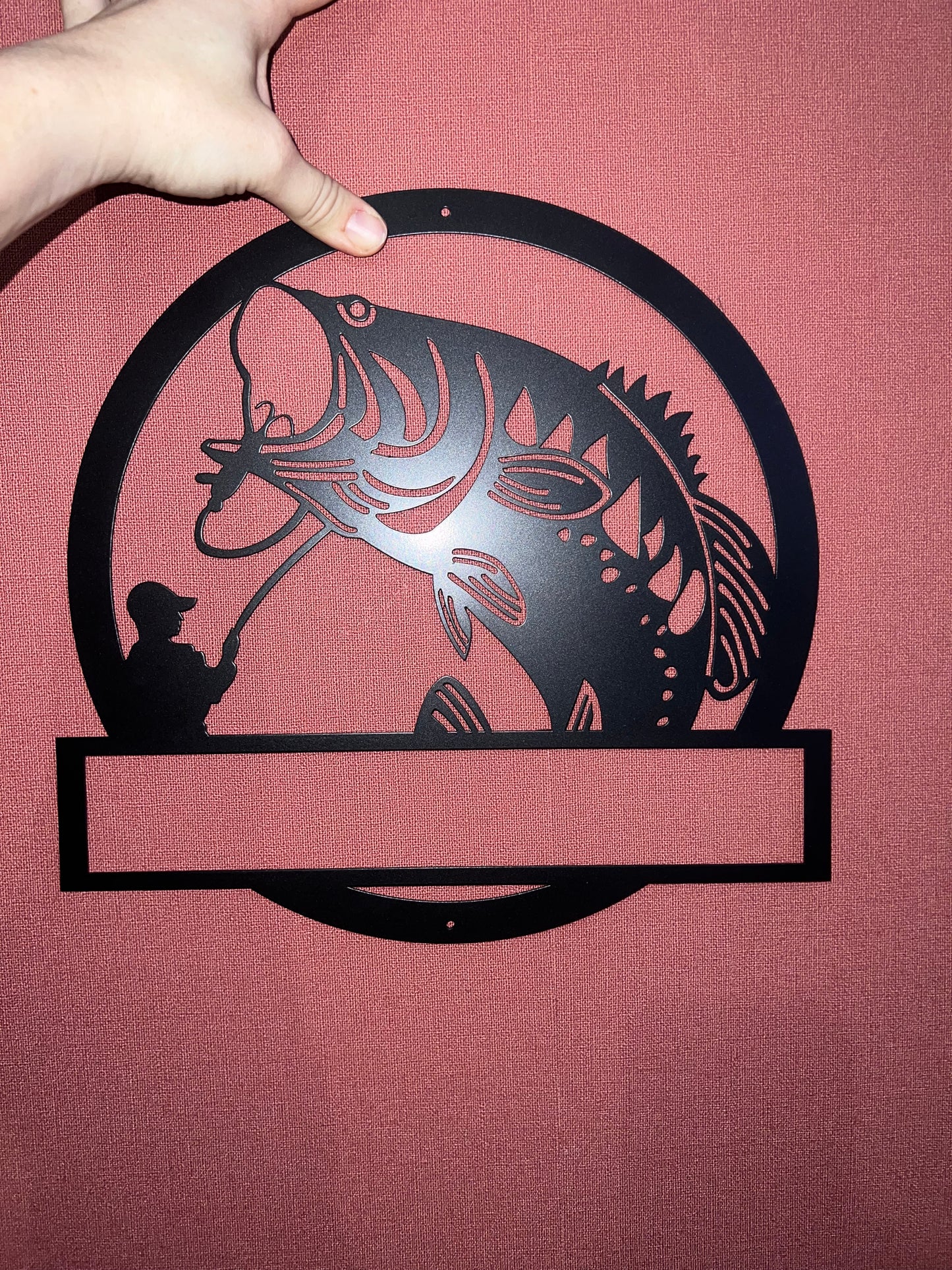 Support métal pécheur