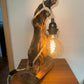 Lampe avec bois flotté