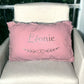 Coussin personnalisé rose