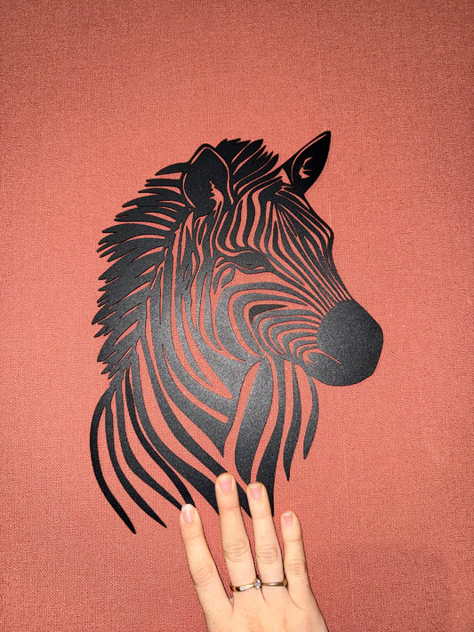 Décoration mural en métal zébre
