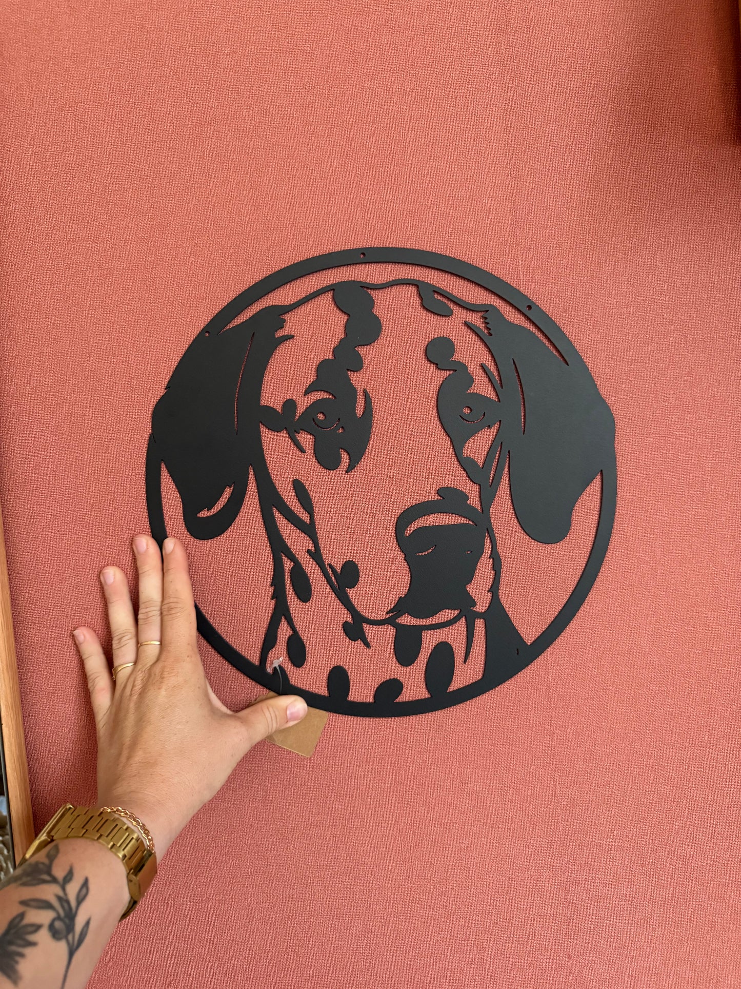 Décoration mural en métal chien dalmatien