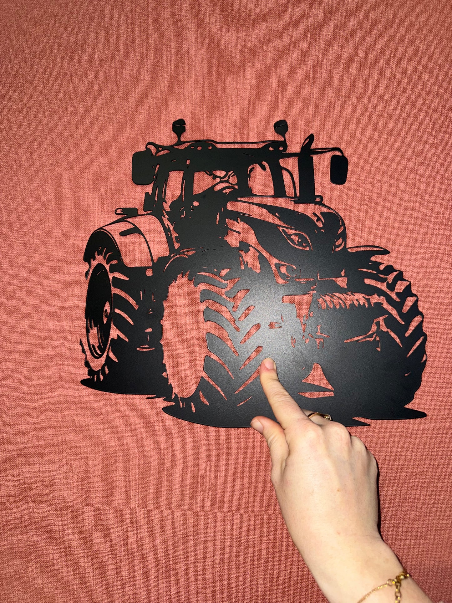 Décoration mural en métal tracteur