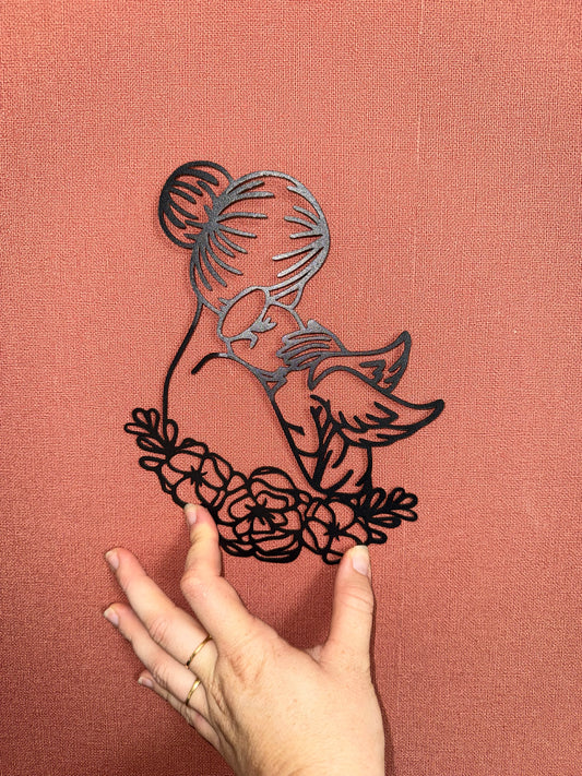 Décoration mural en métal mam'ange