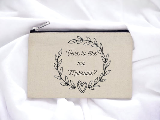 Trousse/pochette, idée cadeau marraine