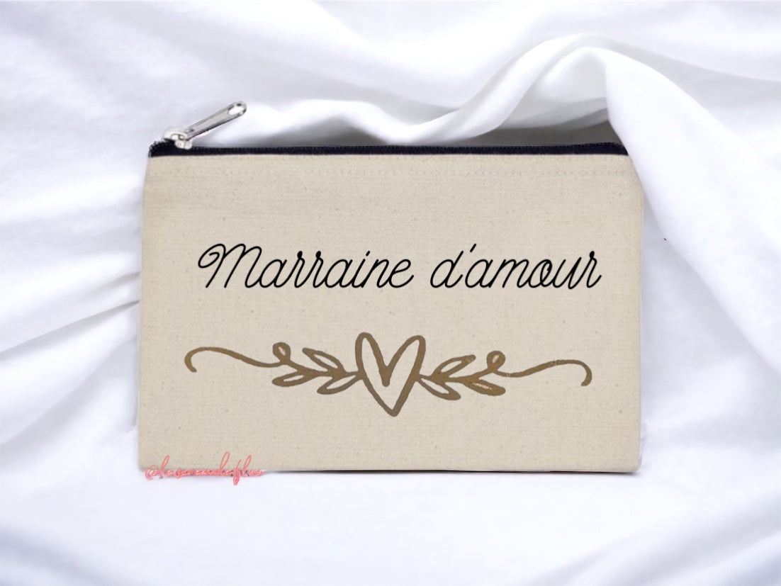 Trousse pochette id e cadeau marraine Les Crea De Floo