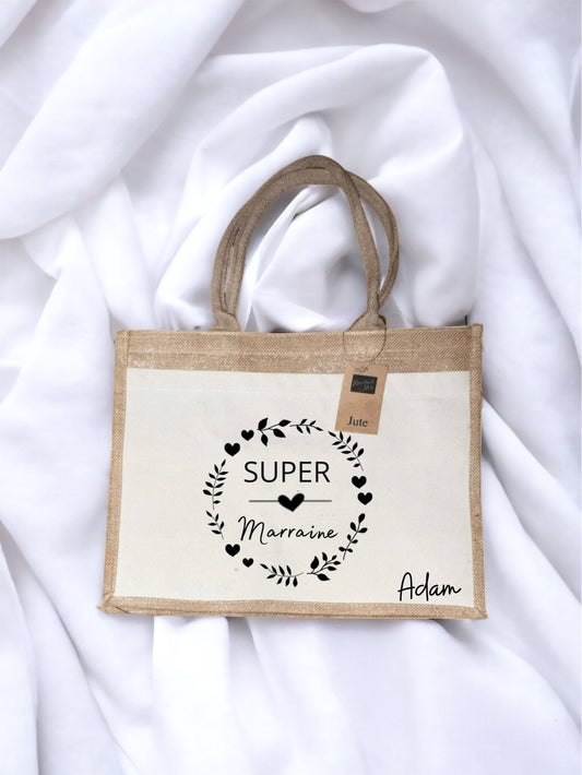 Sac en toile de jute et coton