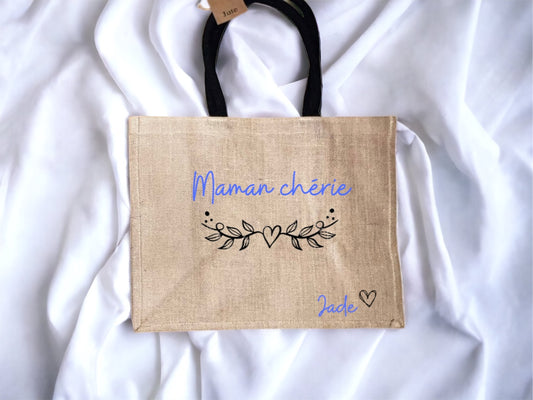 Sac en toile de jute mamie