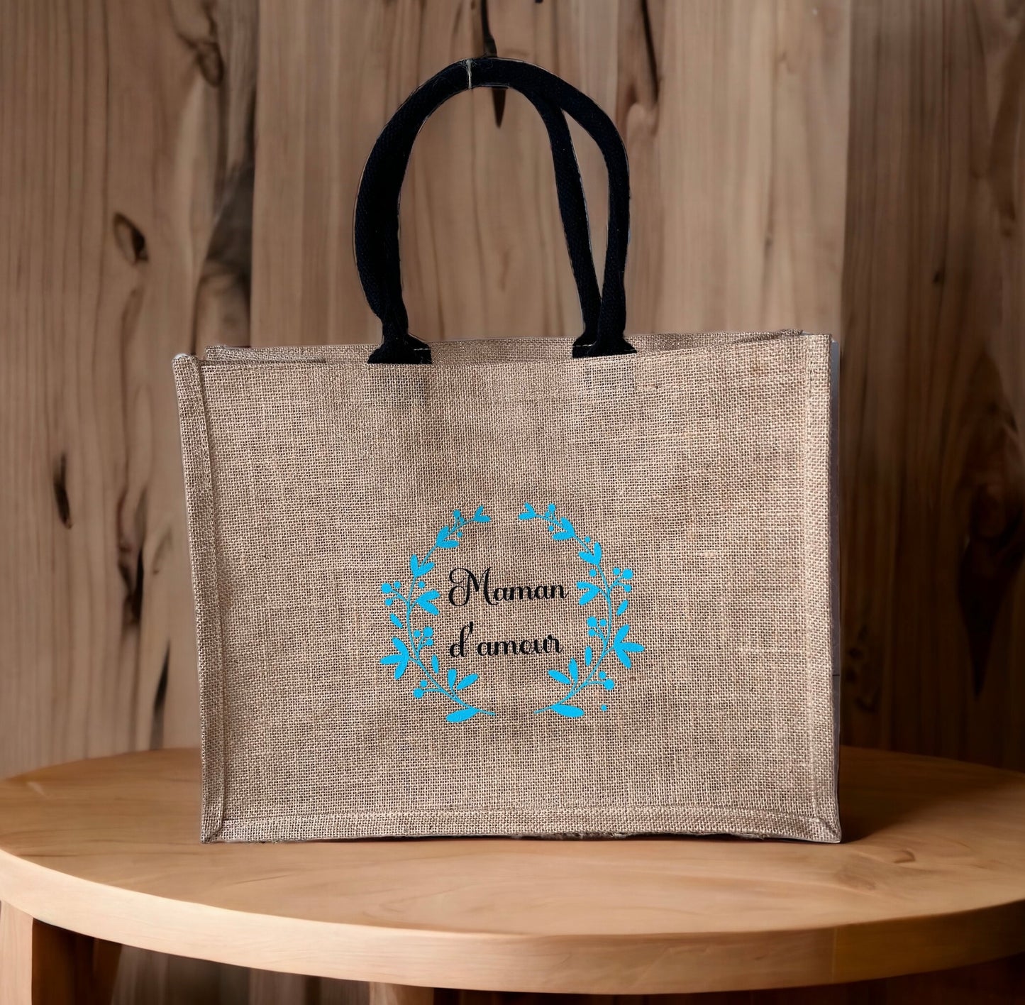 Sac en toile de jute personnalisé / idée cadeau maman, mamie