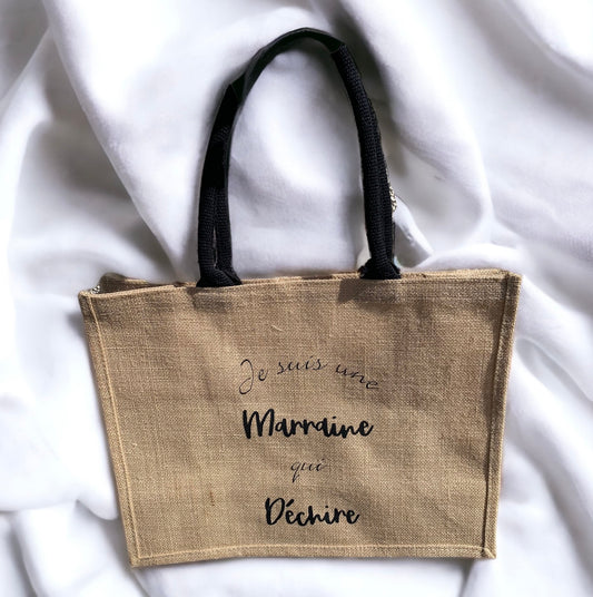 Sac en toile de jute marraine