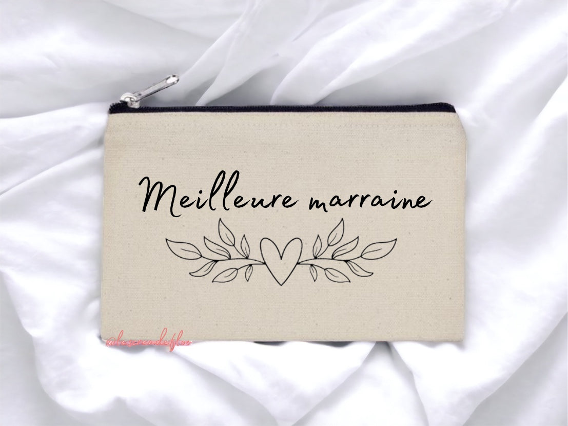 Trousse/pochette, idée cadeau marraine – Les Crea De Floo