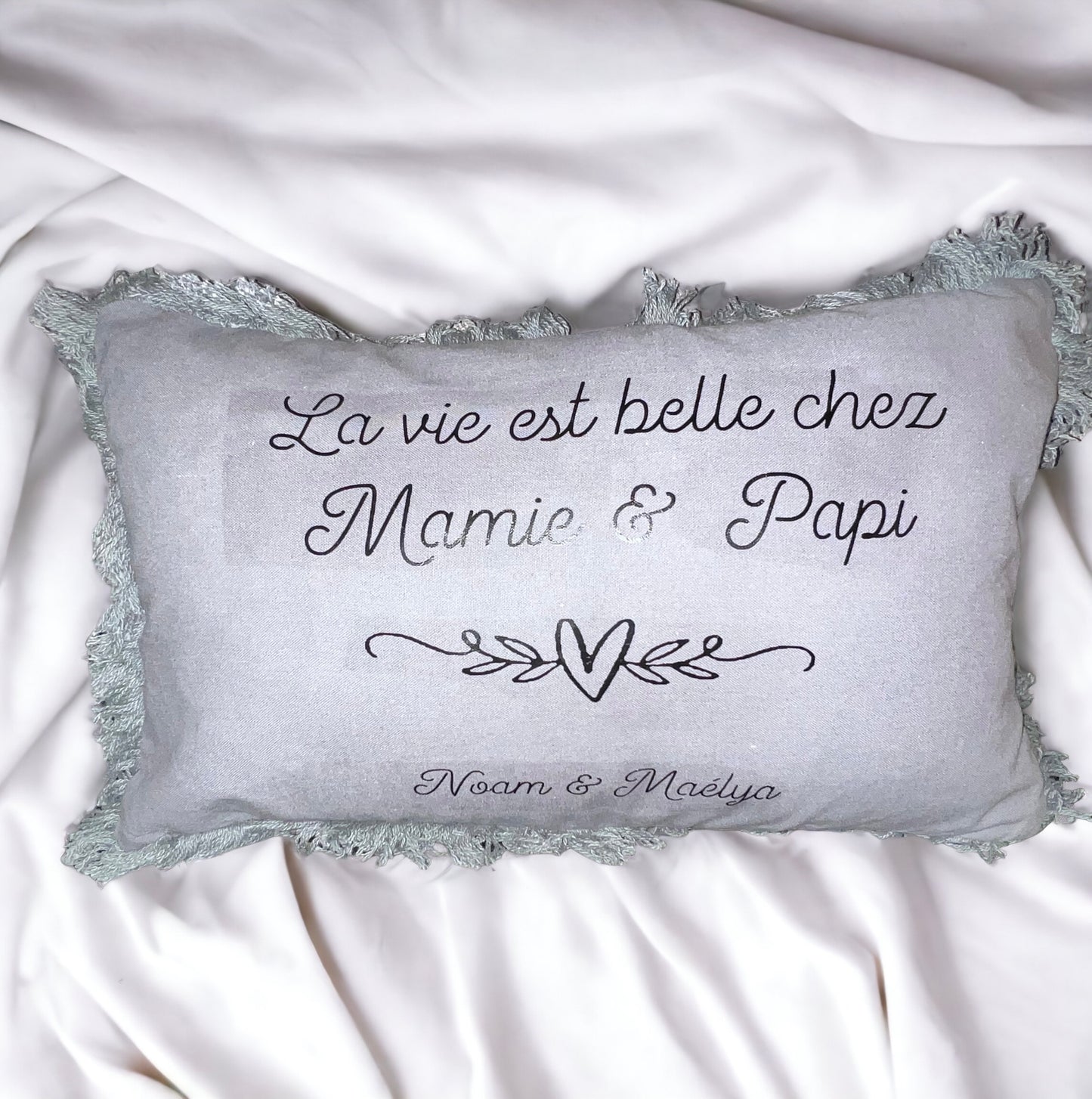 Coussin Le Père Noël c'est papa maman papy mamie