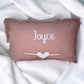 Coussin personnalisé rose