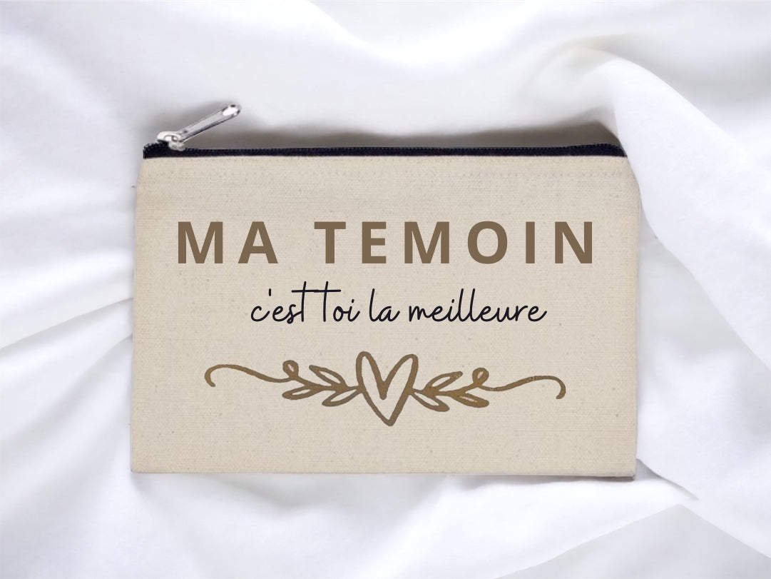 Trousse/pochette, kit de la mariées, témoins